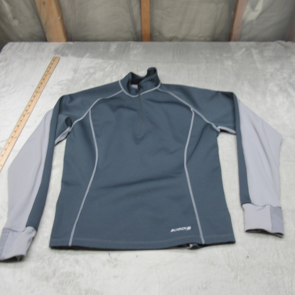 Sugoi Shirt Womens XL Grey 1/4 Zip Pullover Long‎ Sleeve Performance Cycling